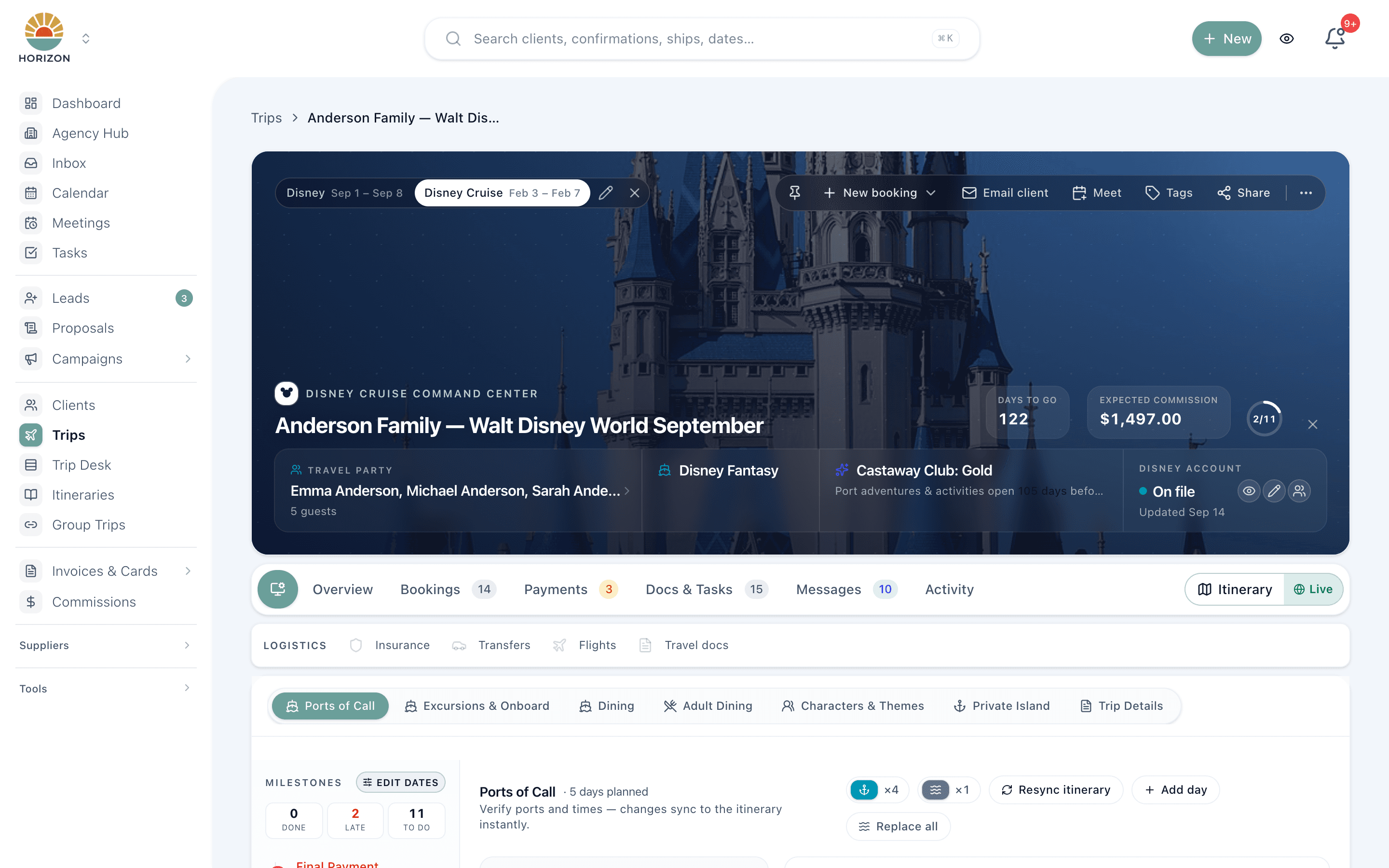 Disney command center — crowd forecast