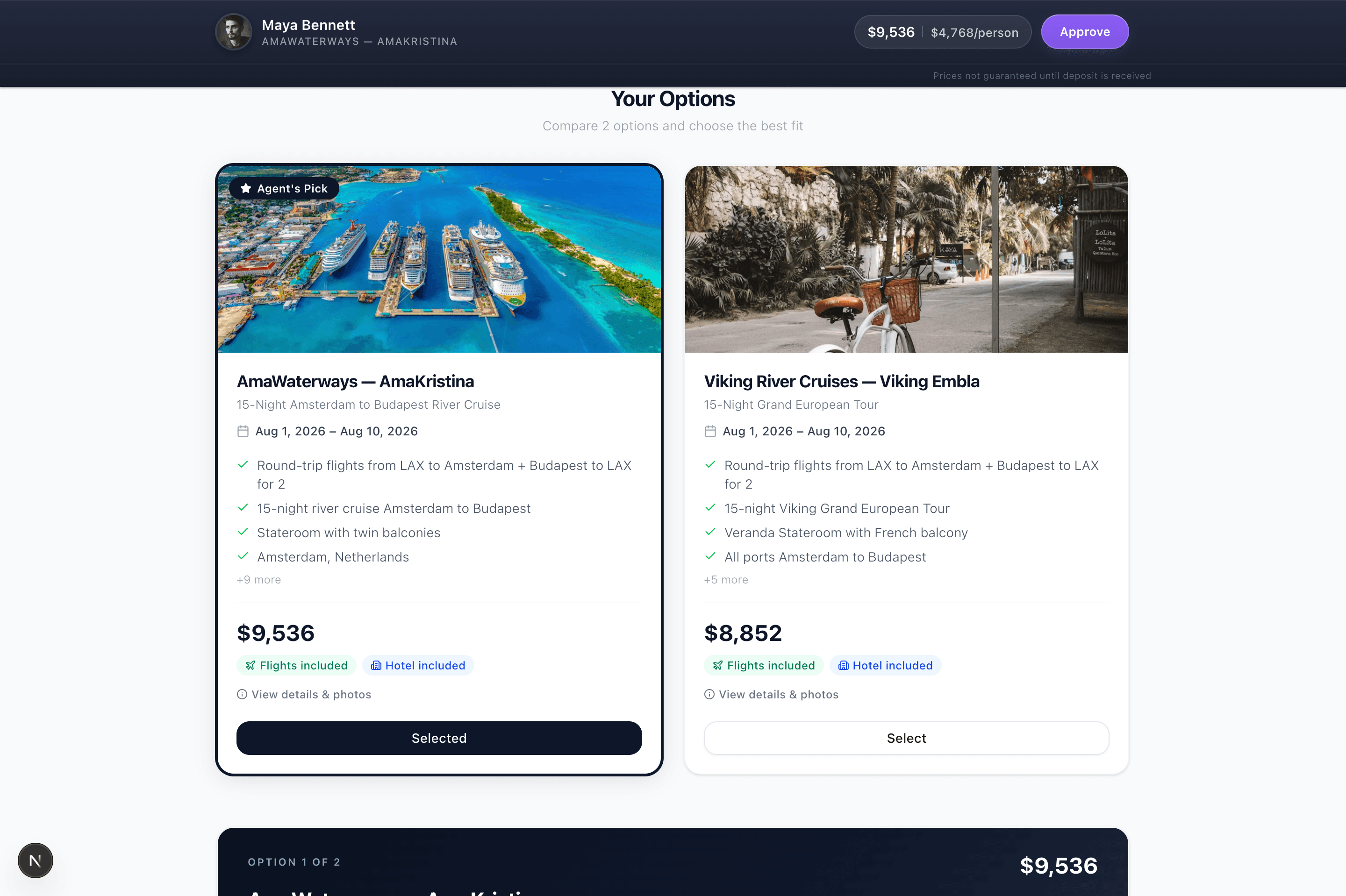 Client-facing proposal